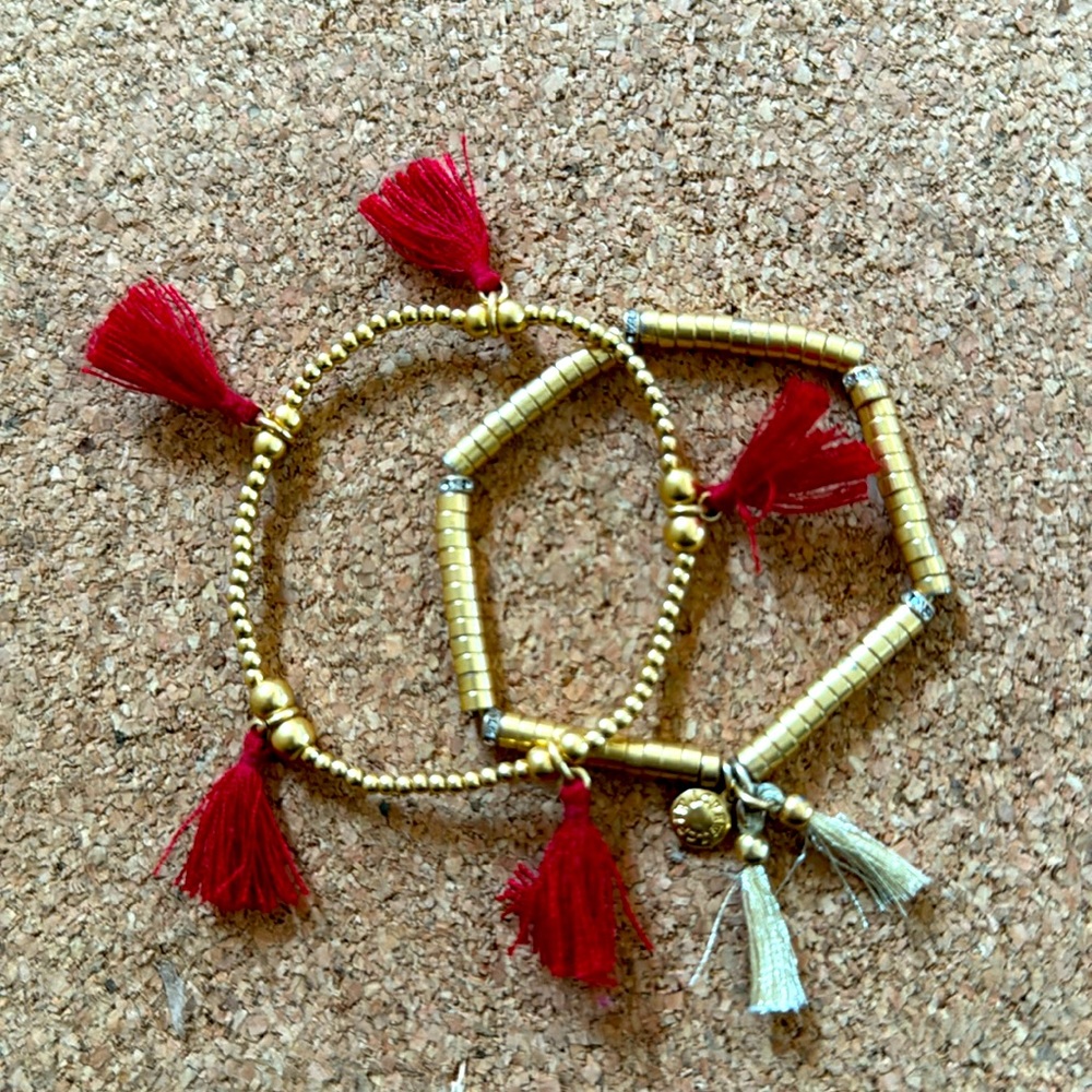 Two Gold Tone Bracelets